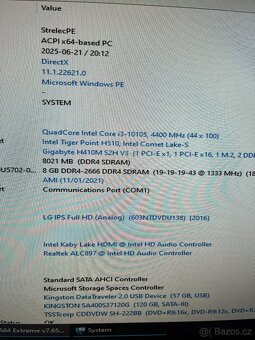 Nevyužívaný,hotový a kompletní rychlý PC i3-10105+8G+SSD - 9