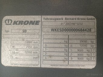 Prodám plošinový návěs (plato) Krone. - 9