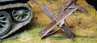 Velké, staré DIORÁMA tanku T34 - 9