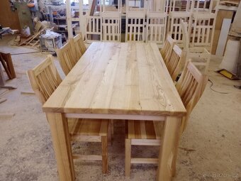 Jídelní stůl a židle masiv jasan set - 9