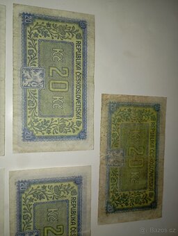 BANKOVKY 20 KČS 1945, LONDÝNSKÁ EMISE, NEPERFOROVANÉ - 9