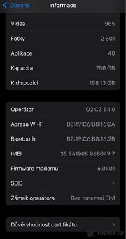 Prodám iPhone X 256GB black - 9