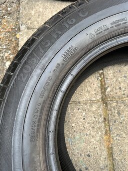 Použité letní pneu: 205/75/R16 c - 4 kusy - 9