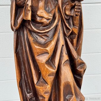 Velká starožitná socha Panna Marie Anglie - 9