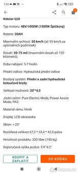Prodám elektrokolo Ridstar - 9