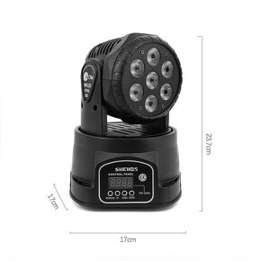 SHEHDS Otočné hlavy LED WASH 7x12W RGBW - 9