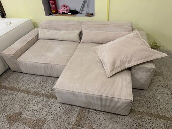 NOVÁ krásná Sedací souprava Sirpio manšetr Béžová - 9