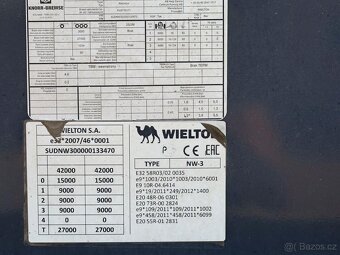 Wielton NW-3, HARDOX, 51 CBM, 42 TUN, NÁPRAVY SAF 9 TUN, ZVE - 9