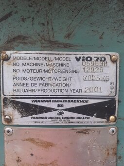 Pásový bagr Yanmar Vio 70 - 9