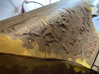 XXL starožitné francouzké Boulle Napoleon III 164cmTop stav - 9