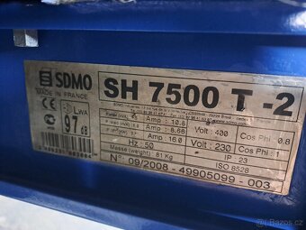 Elektrocentrála, generátor profi SDMO SH 75OO T-2 - 9