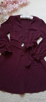 Shein elegantní zavinovací šaty s páskem - 9