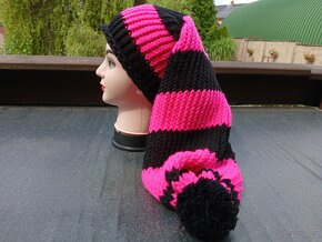 .Nová pletená mega dlouhá čepice - 9