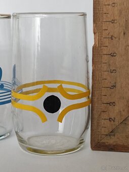 Retro barevné sklenice se vzorem, 1dcl, 50.-/kus, pošta 75.- - 9