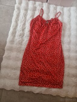 Nové dámské puntikovane letní sexy mini šaty vel M minisaty - 9