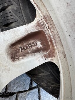 Alu Peugeot 4x108 r15 zimni pneu 195/65 r15 Barum - 9