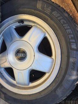 Prodám alu kola s pneu na AUDI 80 r.15 - 9