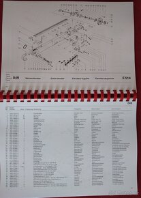 Kombajn E 514 návod + kat. dílů + katalog dílů motor IFA - 9
