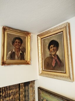 obraz ROŠŤANDA S CIGARETOU portrét, olej, František Votruba - 9