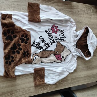 Nádherná mikina s kočičkou vel. 146 - 152 - 9