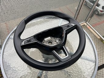 Originál multifunkční volant tříramenný kožený Škoda s pádly - 9