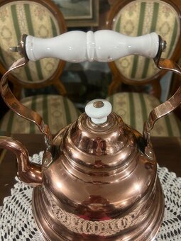 Starožitná měděná velká konvice - 9