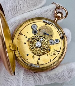 14K ZLATÉ PÁNSKÉ ŠPINDLOVKY SE ZLATÝM CIFERNÍKEM A S BITÍM - 9