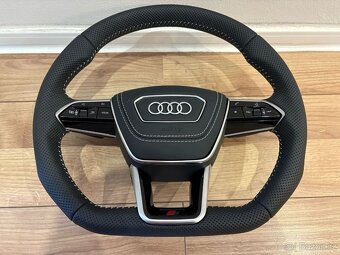 AUDI VOLANT kozeny zkoseny perforovana koža - 9