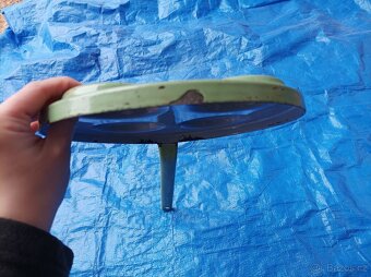 Smaltovaný zelený lívanečník - 9