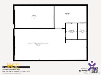Pronájem bytu 2+kk 43 m2, Zruč nad Sázavou, ev.č. 02343 - 9