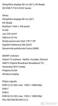 Prodám Led TV Smart Sencor 80cm 32" - 9