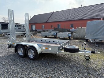 Přívěsný vozík 300x150cm, minibagr, 2700kg, nájezdy - 9