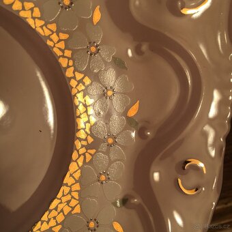 šálek růžový porcelán Chodov neobvyklý model Top stav - 9