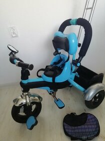 Tříkolka s madlem. Modrá. - 9