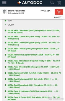 Sada filtru  Škoda, VW, seat - 9