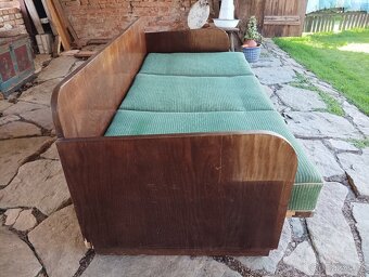 PĚKNÝ VINTAGE ROZKLÁDACÍ FUNKCIONALISTICKÝ GAUČ TON HALABALA - 9