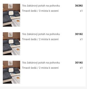 Potahy na sedací soupravu - 9