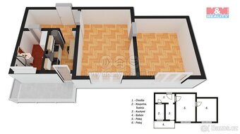 Prodej bytu 2+1, 45 m², Kamenice nad Lipou, ul. Družstevní - 9