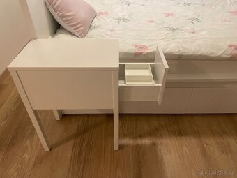 Noční stolík 2x Ikea bílé - 9