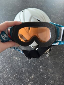 Helma Blizzard Stroke white/silver matt + brýle dětské - 9