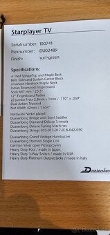 Duesenberg Starplayer TV Surf Green rok výroby 2010, jako no - 9