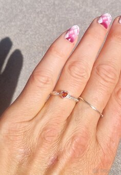 Nový dámský i dívčí stříbrný prsten prstýnek 925 srdíčko - 9