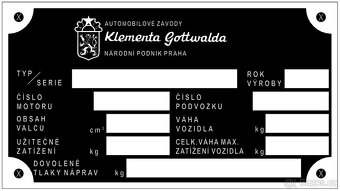 Štítky na Tatra, Avia, Praga - 9
