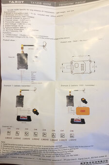Set 1.2GHz přijímač Tarot TL300N5 a 3ks video vysílače - 9