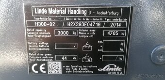 LINDE H30D-02 triplex boční posuv, volný zdvih - 9