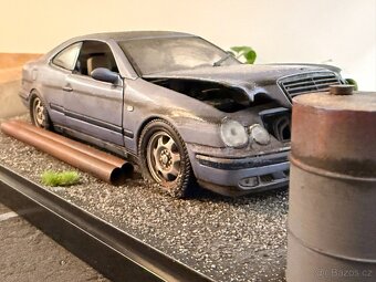 VRAK - 1:18 Mercedes-Benz CLK 230 Coupe - Modrá - ANSON - 9