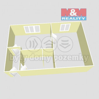 Pronájem bytu 1+1, 36 m², Písek, ul. třída Přátelství - 9