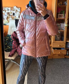 Dámská rosegold lyžařská bunda vel. L Alpine Pro - 9