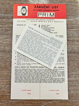 Československé mechanické vintage retro hodinky PRIM Datum - 9