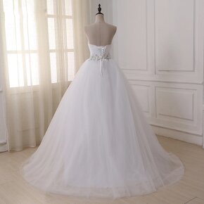 Nové bílé svatební šaty vel.xs-m a l-xl - 9